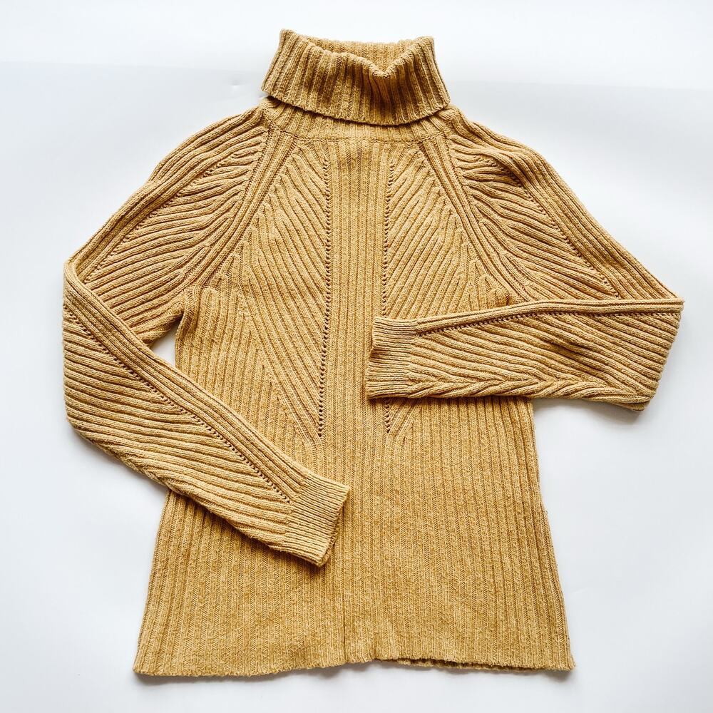 Women's Sundance Golden Yellow Turtleneck Sweater Size S/M